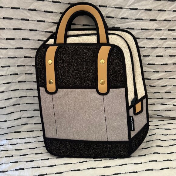 Jump From Paper Woolen Backpack Grey Gray Bag Women Black Casual Novelty Cartoon main image 9